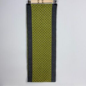 Chelsey by Joseph Silk Polka Dot Infinity Scarf Chartreuse Grey Lagenlook
